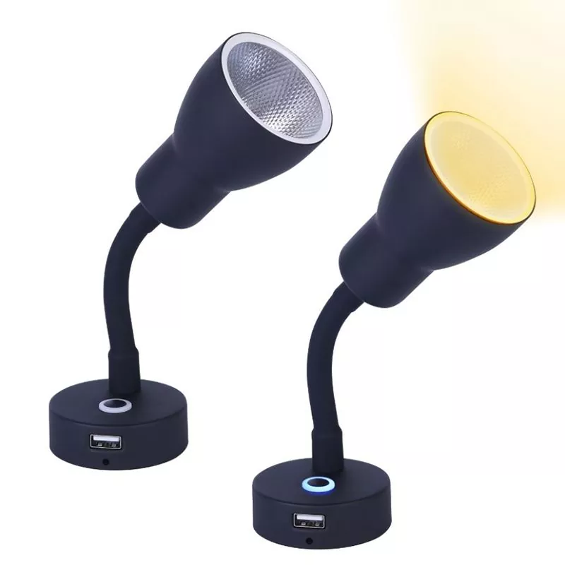 RV Mobil Motorhome LED USB Lampu Fixture